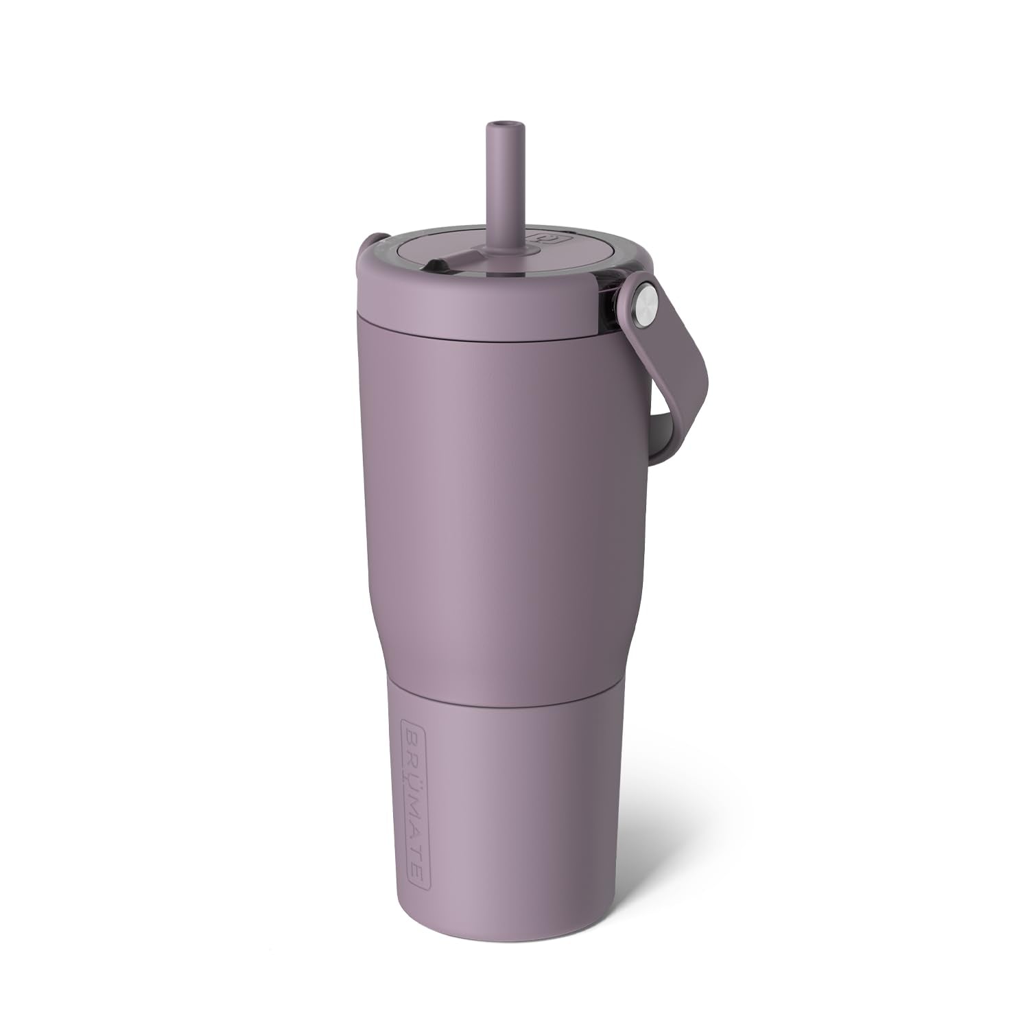 BrüMate Resa front view showing lilac dusk finish and secure handle benefit