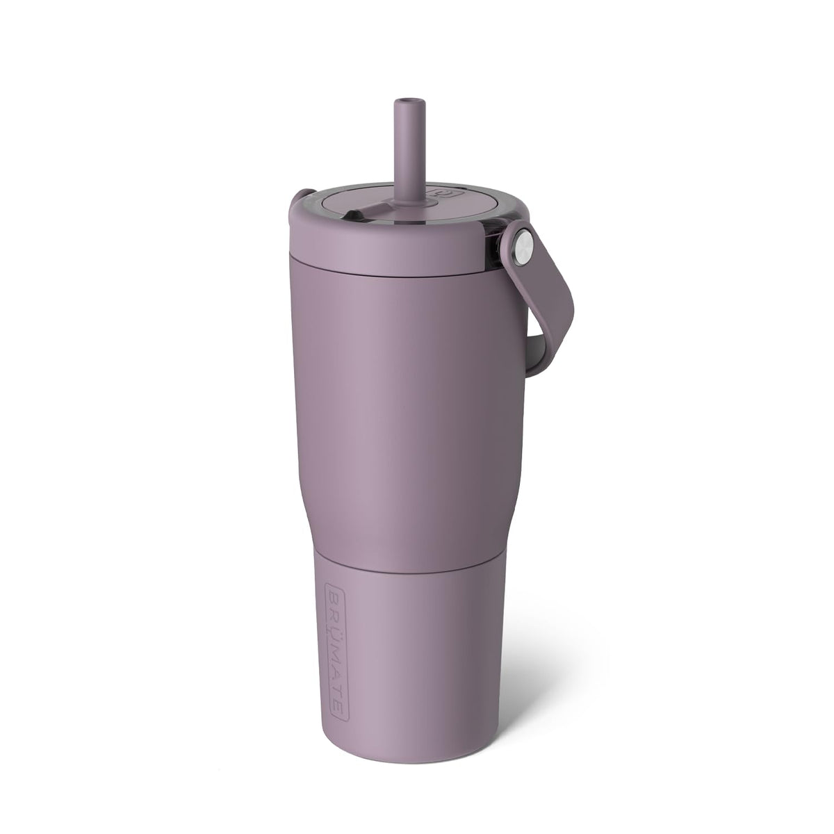 BrüMate Resa front view showing lilac dusk finish and secure handle benefit