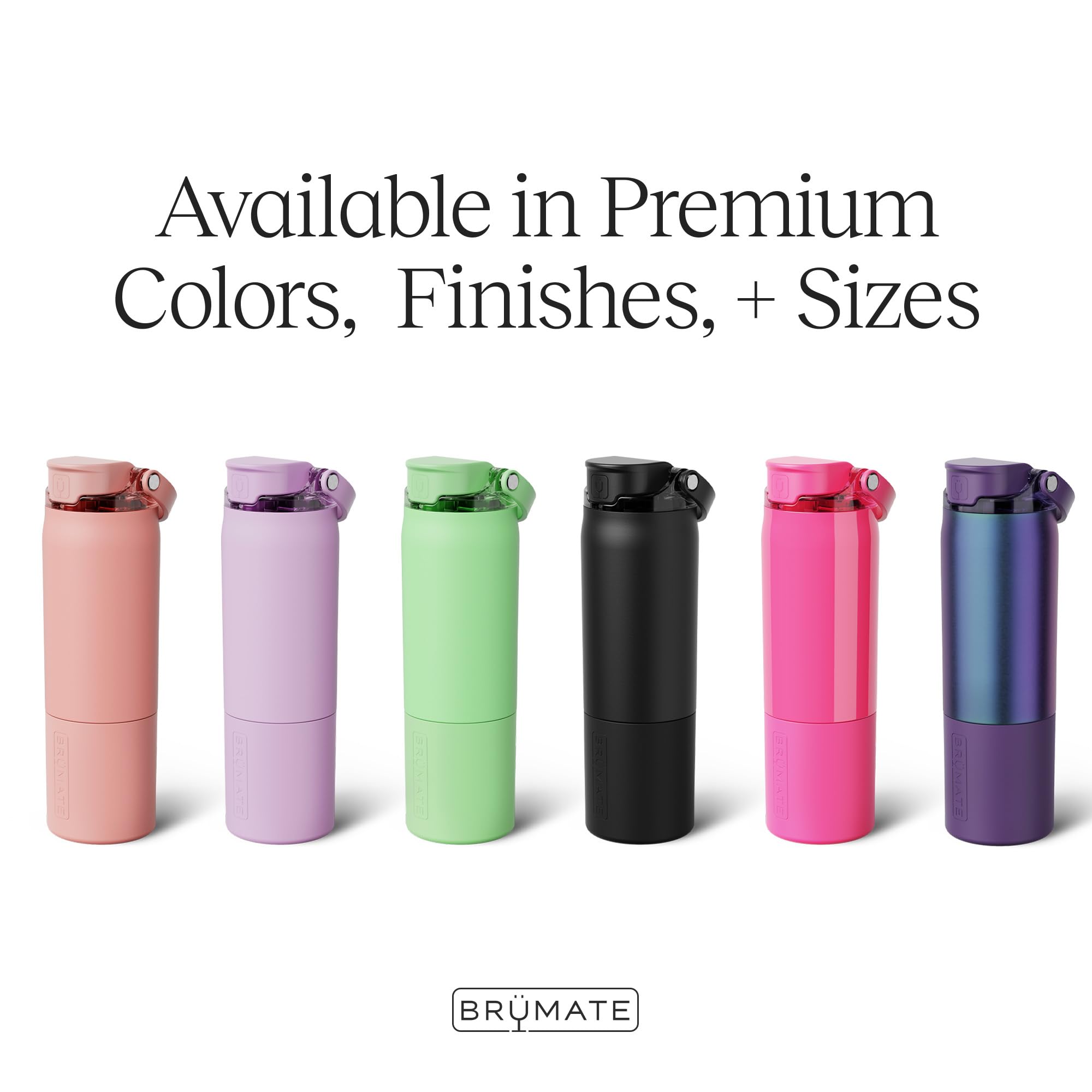 BrüMate Rise SoftSip covered silicone straw close-up showing leakproof cover and comfortable sipping