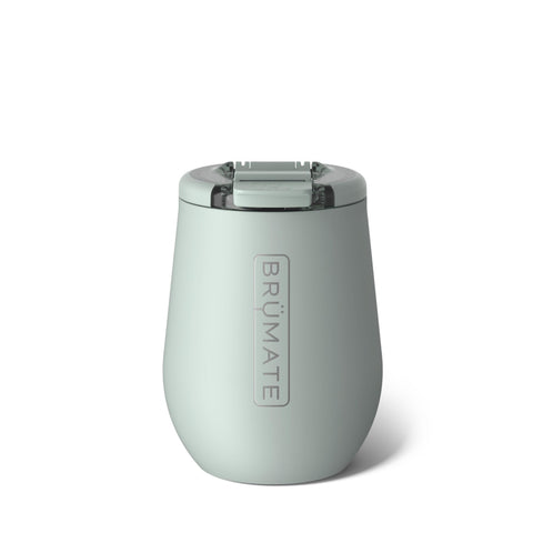 BrüMate Uncork'd front view showing sage finish and sleek profile for stylish sipping
