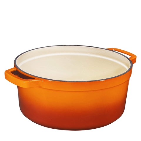 Bruntmor Dutch oven on induction cooktop showing multi-top compatibility advantage
