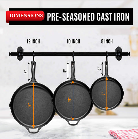 Bruntmor pans inside oven showing oven-safe up to 500°F convenience
