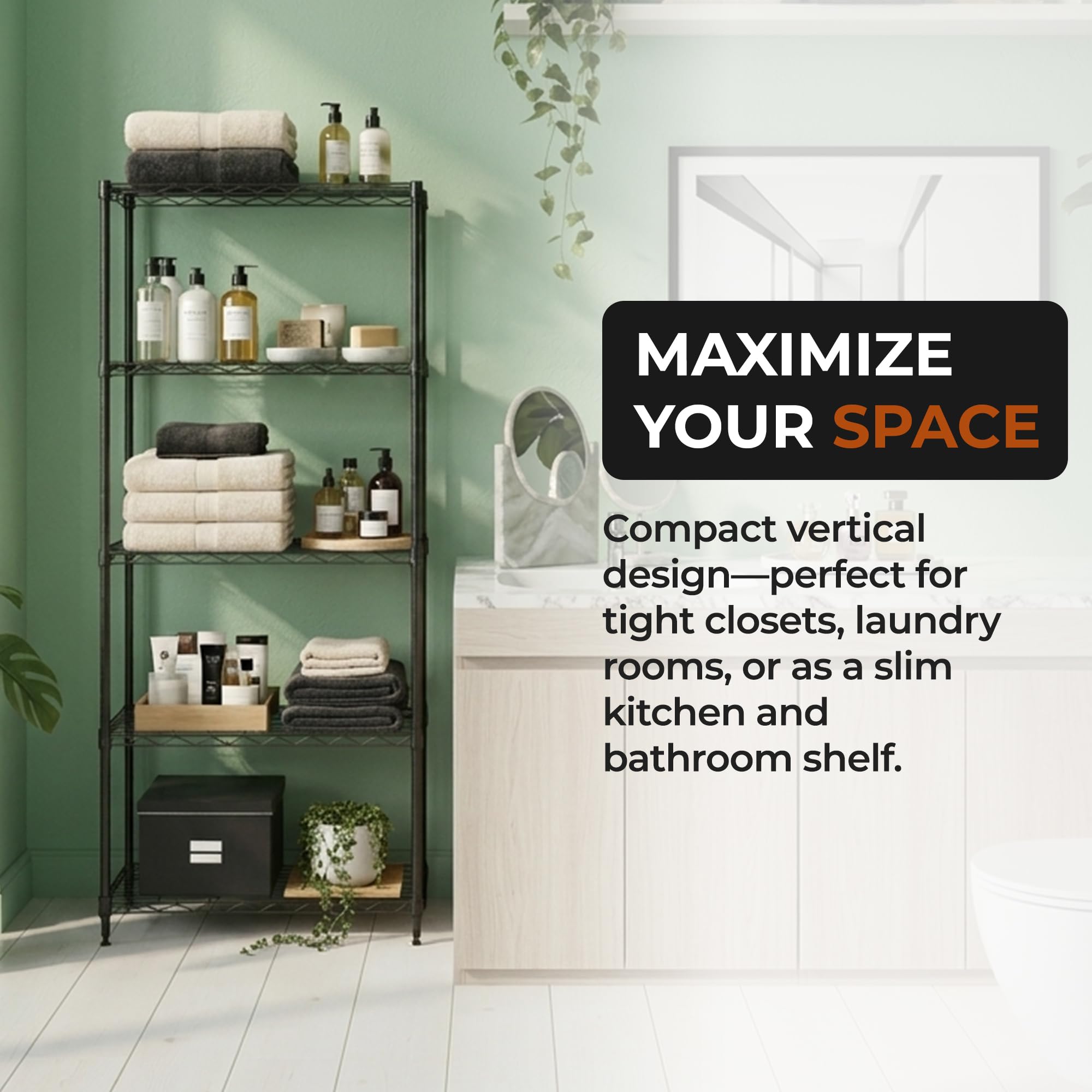Brutis slip-sleeve clip close-up showing tool-free adjustable shelf benefit