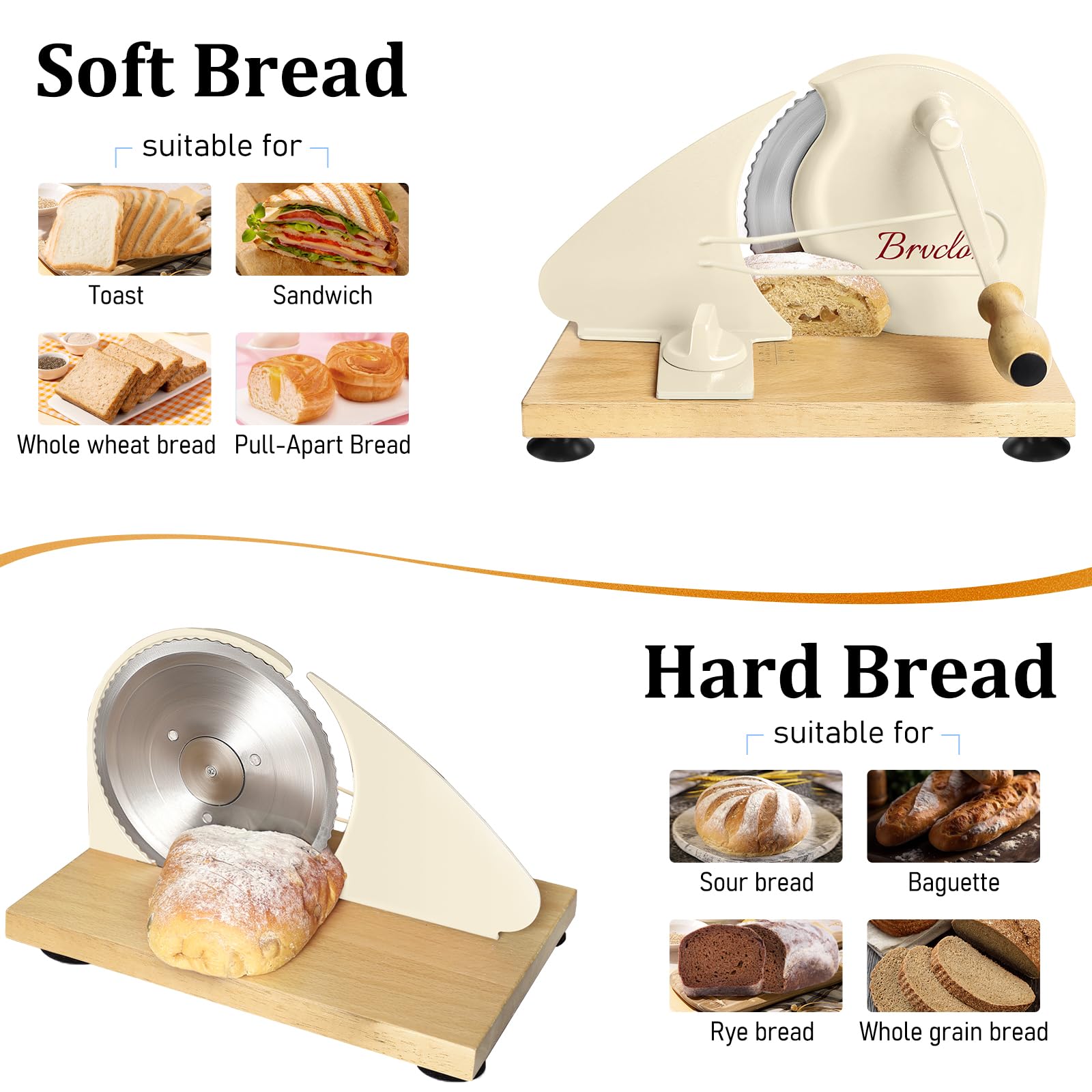 Brvclon bread bags and accessories included to store fresh sliced bread