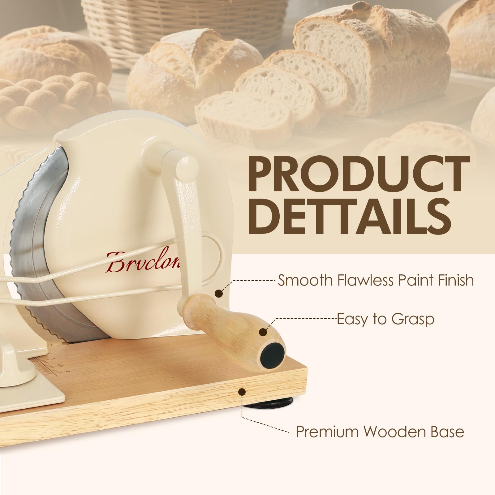 Brvclon scale next to sliced bread communicating size and portion control benefit