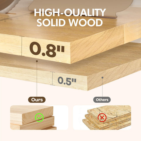 Brvclon solid wood base with suction feet providing stable operation