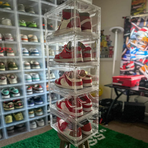 BSFHH shoe box next to ruler showing actual dimensions and size capacity