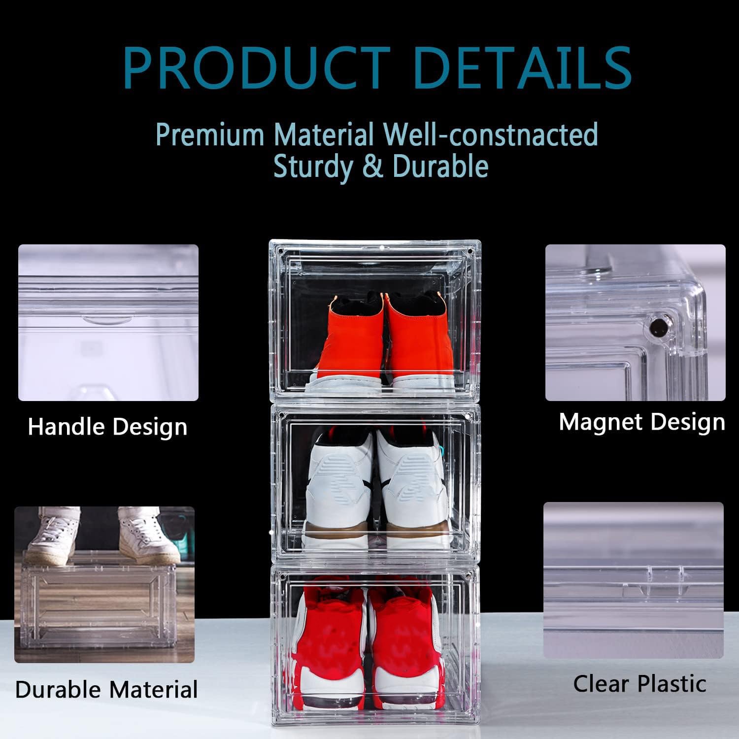 BSFHH stacked sneaker wall illustrating secure interlocking and space-saving storage