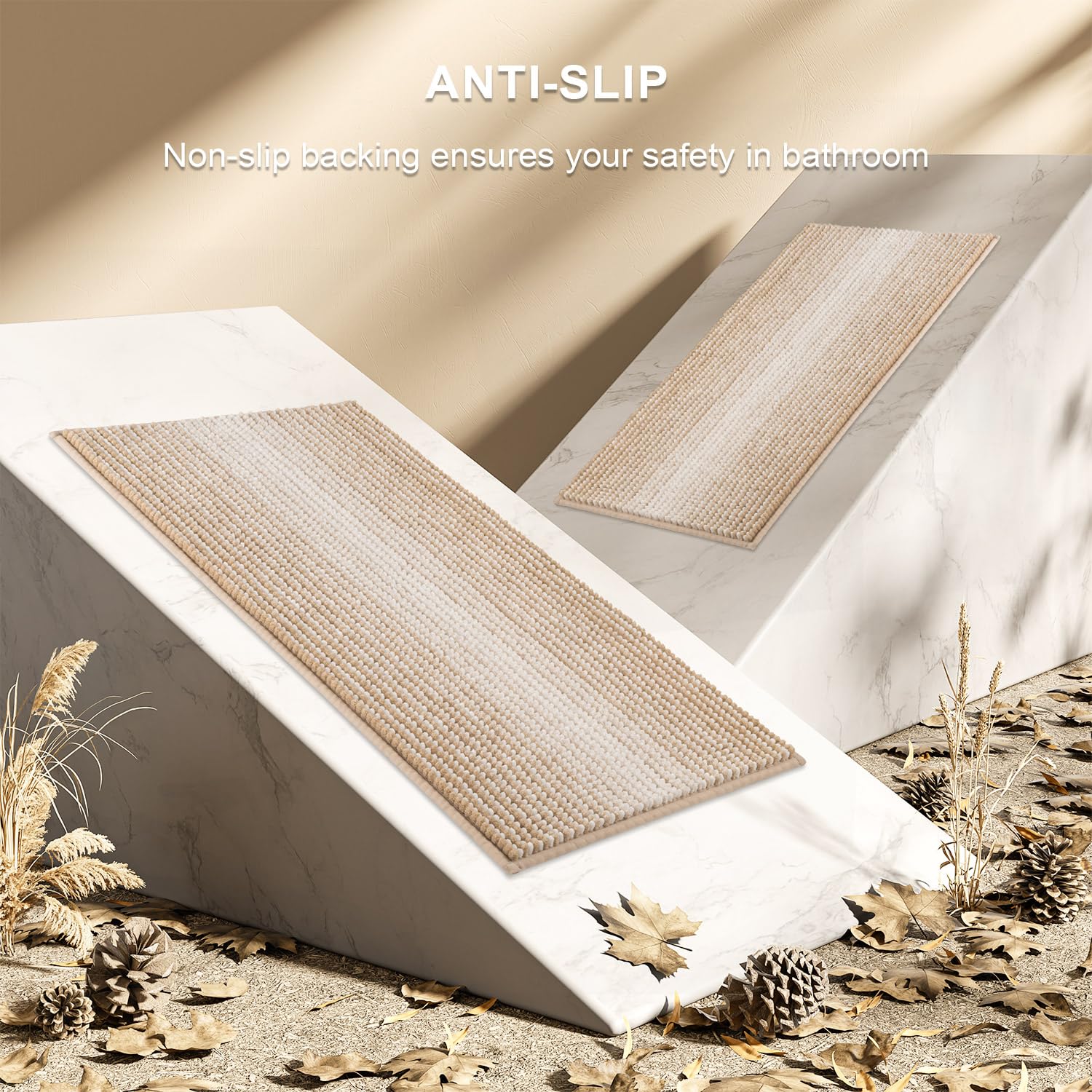 BSICPRO non-slip backing detail showing adhesive layer for safer floors