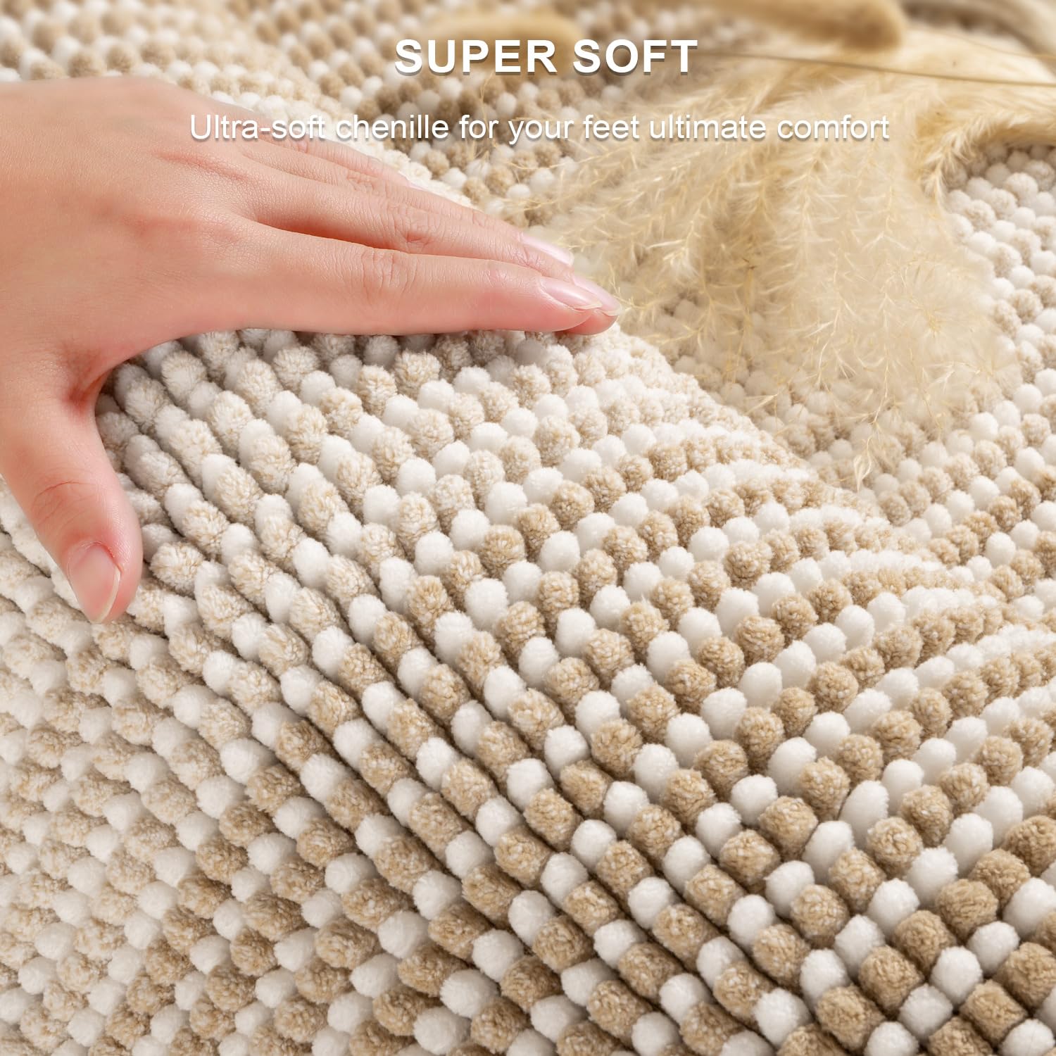 BSICPRO chenille close-up showing dense plush fibers for superior absorption