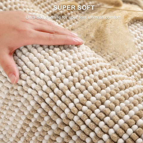 BSICPRO chenille close-up showing dense plush fibers for superior absorption