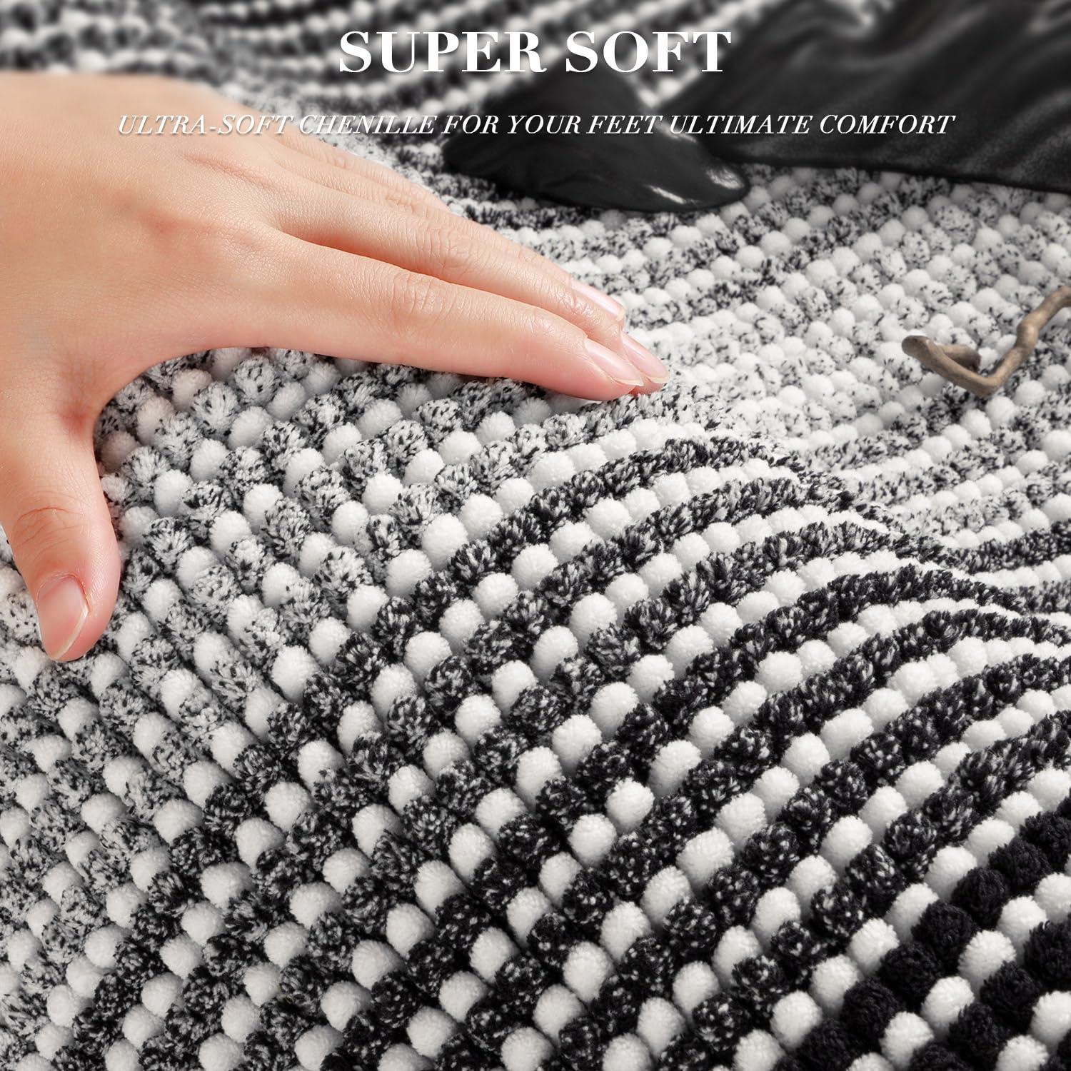 BSICPRO close-up of chenille texture highlighting plush absorbent fibers
