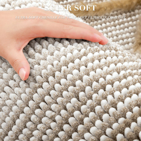 BSICPRO close-up of chenille microfiber pile illustrating dense soft fibers for fast absorbency and comfort