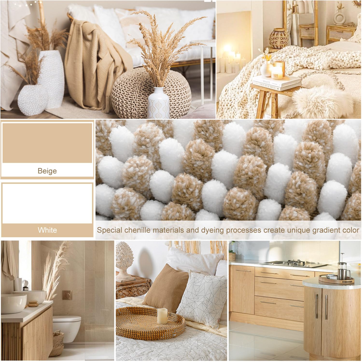 BSICPRO bath mat placed near tub showing comfort and coordinated decor