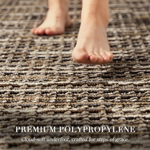 BSICPRO rug repelling spilled coffee to demonstrate stain resistance