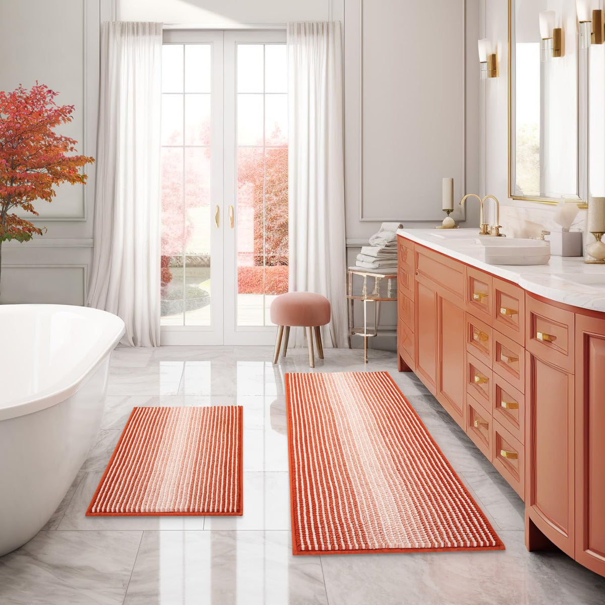 BSICPRO sunset orange front view showing plush chenille and color appeal