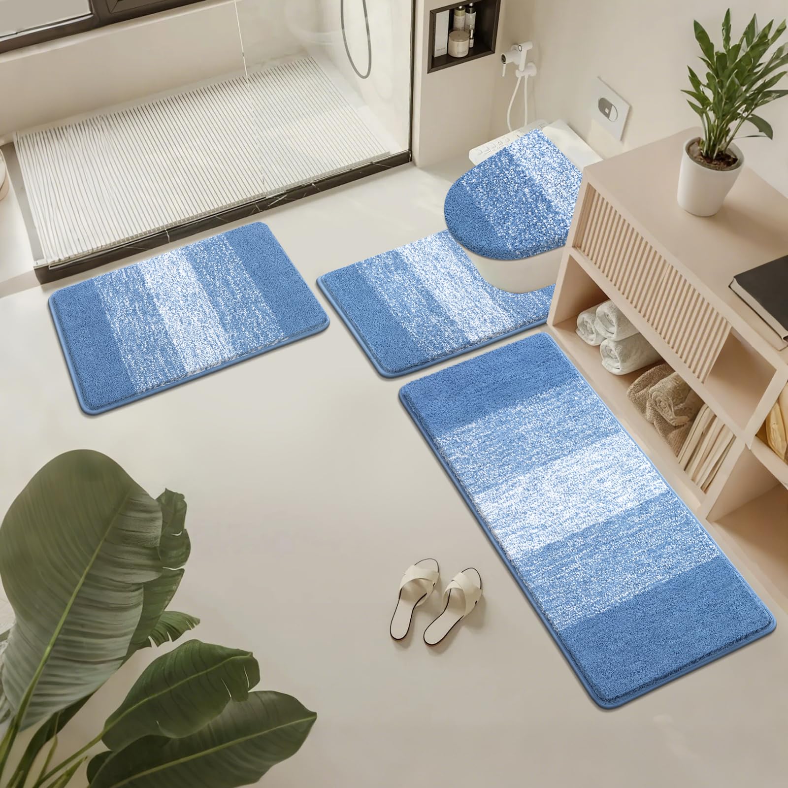 Bsmathom all four mats arranged on floor showing coordinated placement options