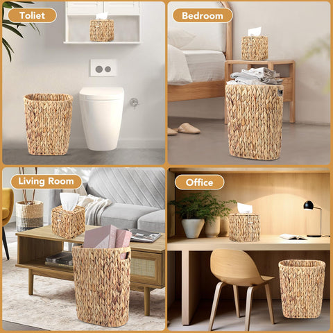 BSSN open trash can displaying 4-gallon capacity and easy liner access