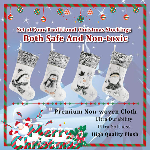 BSTAOFY stocking hanging on Christmas tree reflecting lights and space-saving display