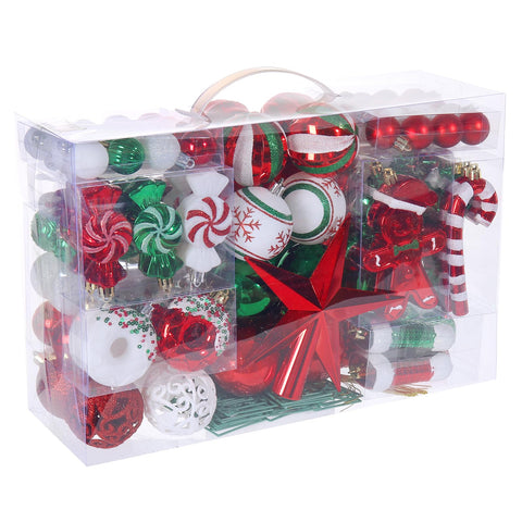 BSTDECOR ornaments hanging on tree creating cohesive color-coordinated display