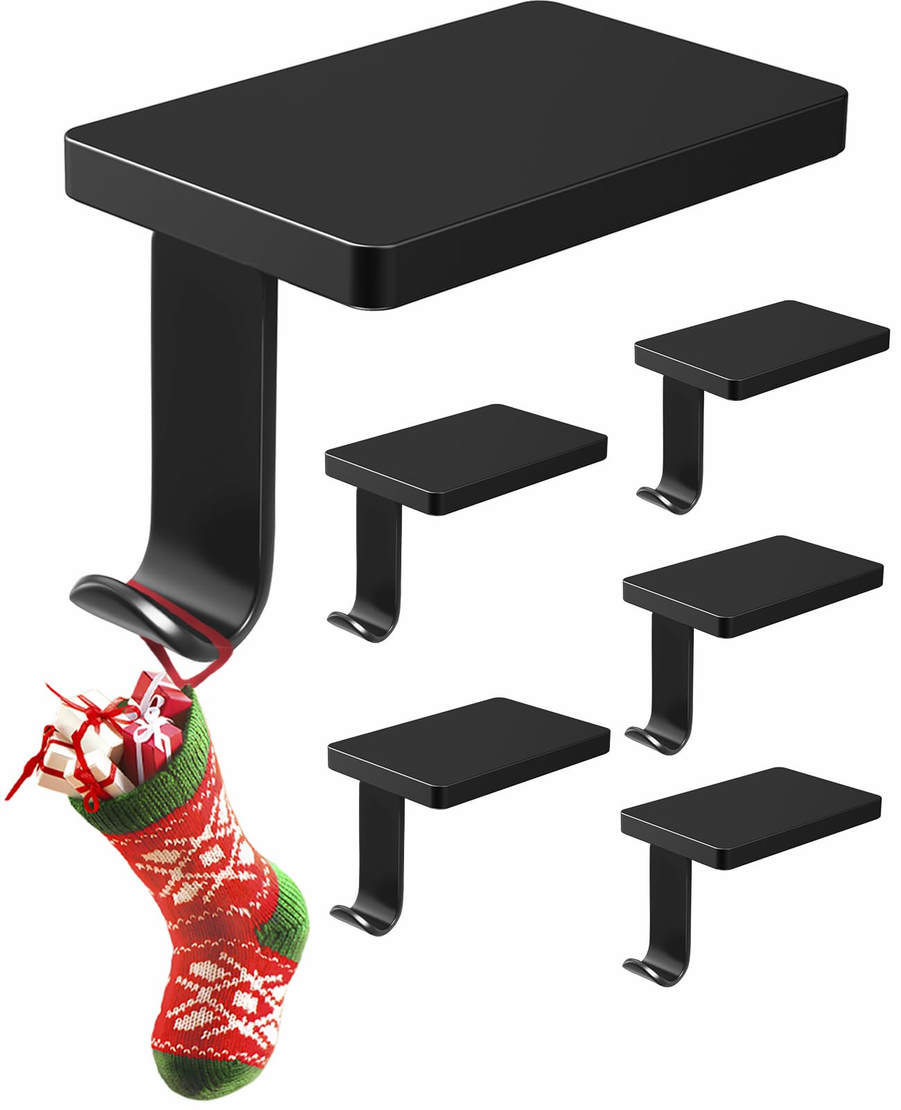 Btanadi front view set of six holders showing clean holiday display and stability