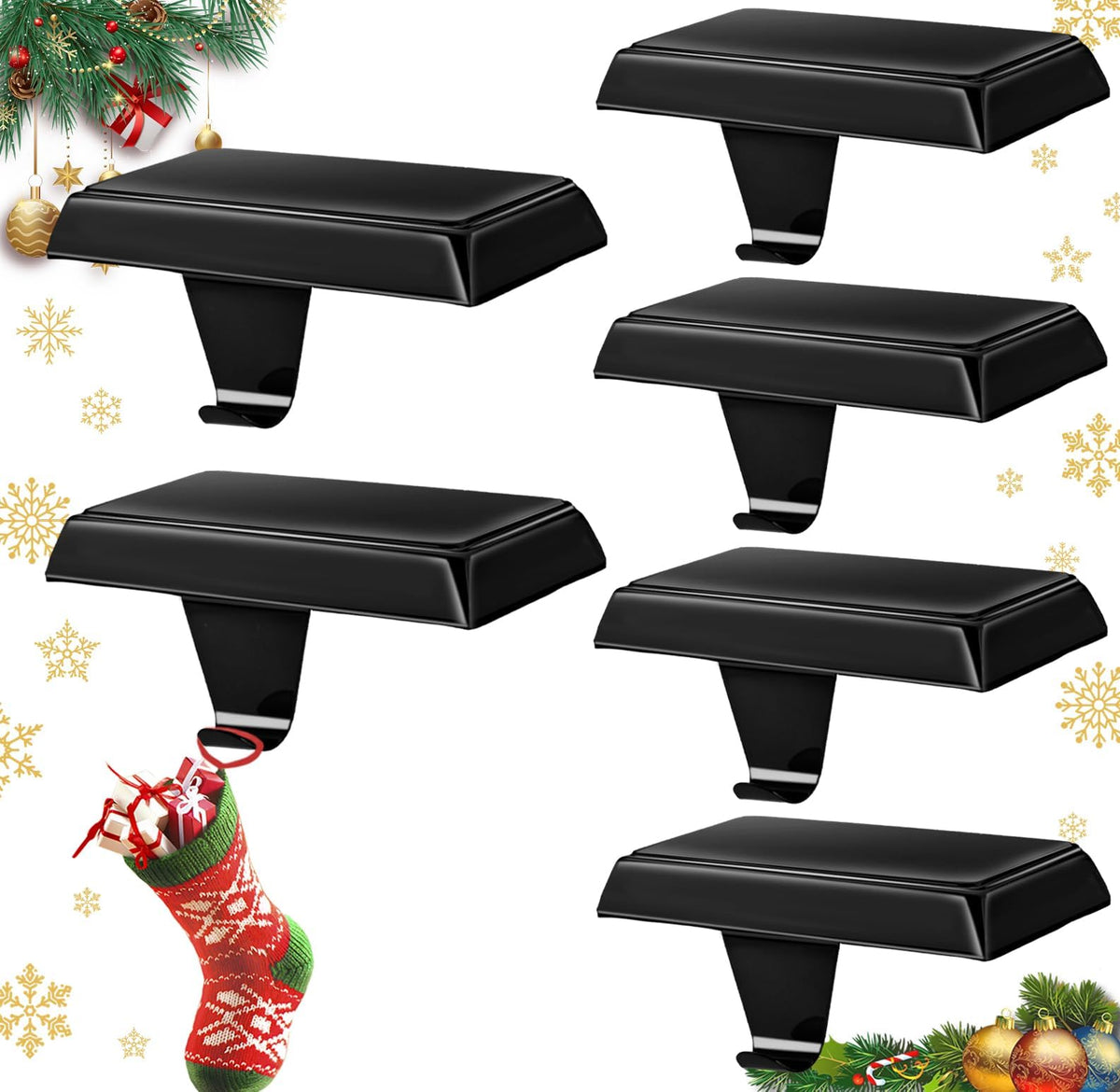 Btanadi front view showing set of six stocking holders and neat arrangement