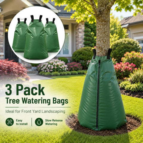 Btanadi bag wrapped around tree trunk delivering slow root hydration