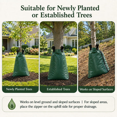 Btanadi installed in backyard landscape reducing watering labor