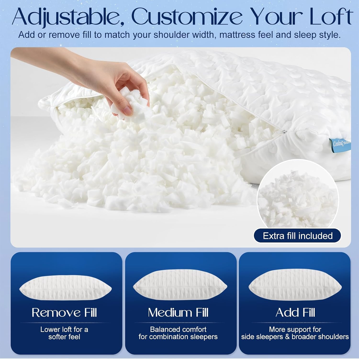 btasleeep pillow in bedroom lifestyle staged on bed for cozy sleep setup benefit