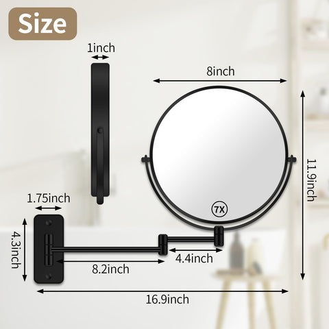 BTremary 7X magnification detail demonstrating enlarged view for precise makeup and shaving