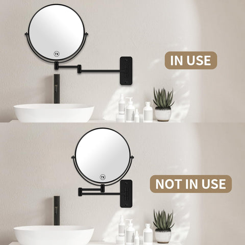 BTremary folded flat against wall showing compact storage and tidy bathroom benefit