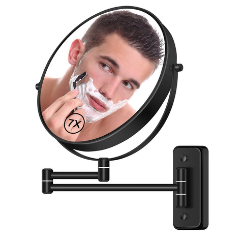 BTremary front view of wall-mounted mirror showing clean profile and benefit of space-saving