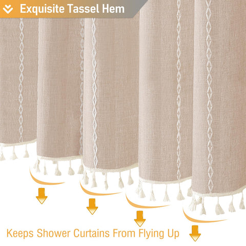 BTTN curtain on standard tub showing 72x72 fit and correct scale