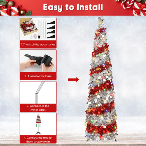 BTU tree placed on a mantel demonstrating slim profile for small spaces