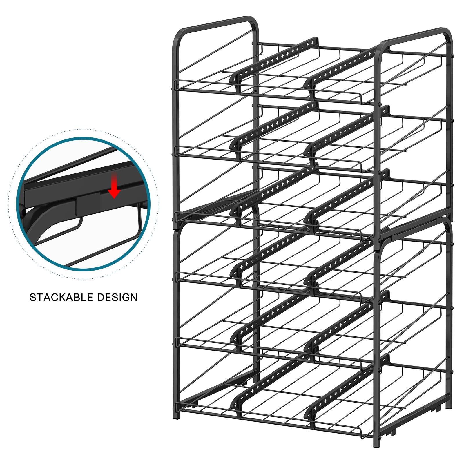 BTY adjustable dividers detail showing flexible sizing benefit for cans and jars