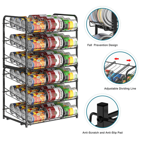 BTY installed in a pantry with stacked cans demonstrating space-saving organization
