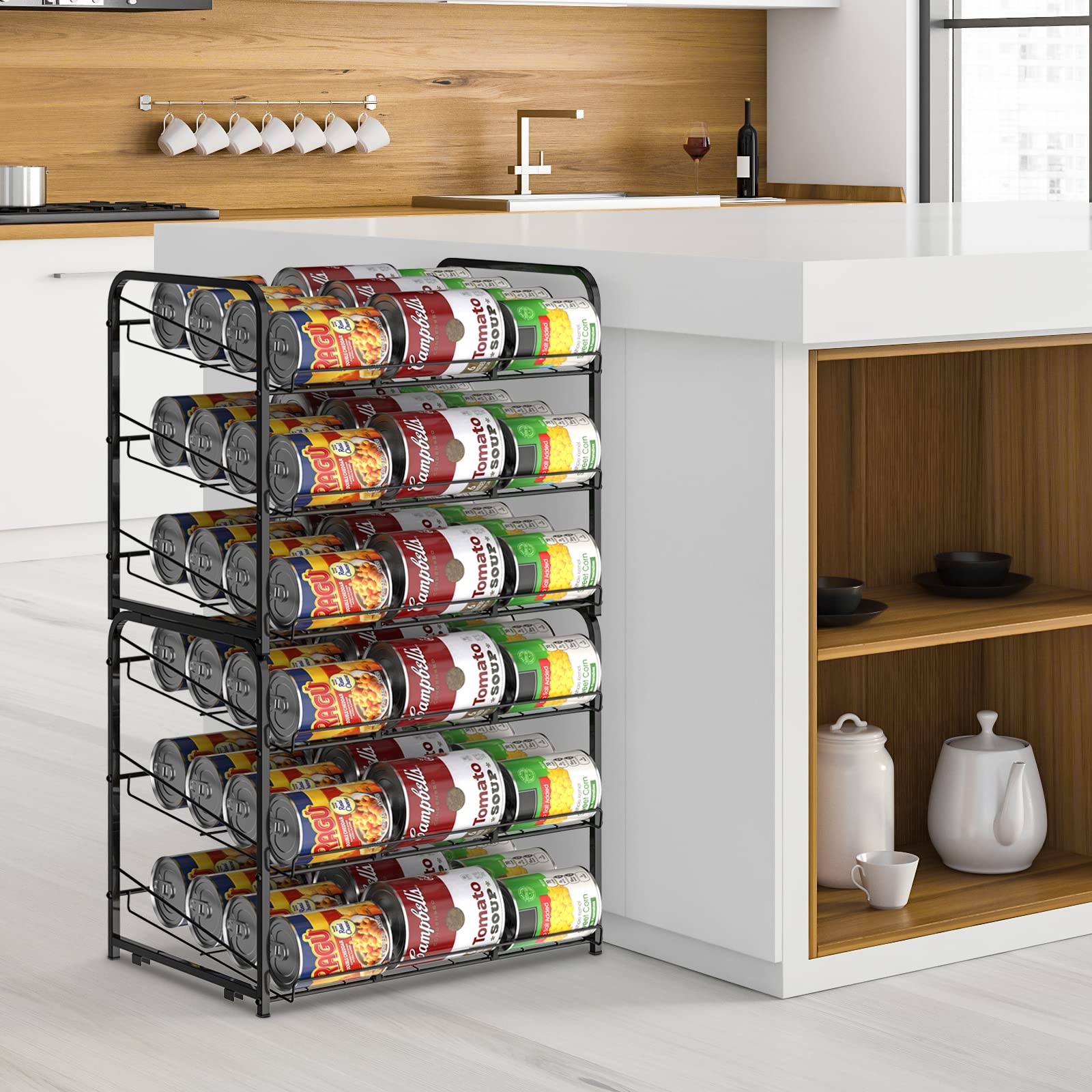 BTY lifestyle kitchen scene showing organized cabinet and faster meal prep benefit