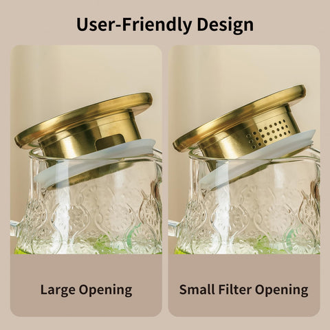Buaic pitcher in use pouring juice illustrating easy serving benefit