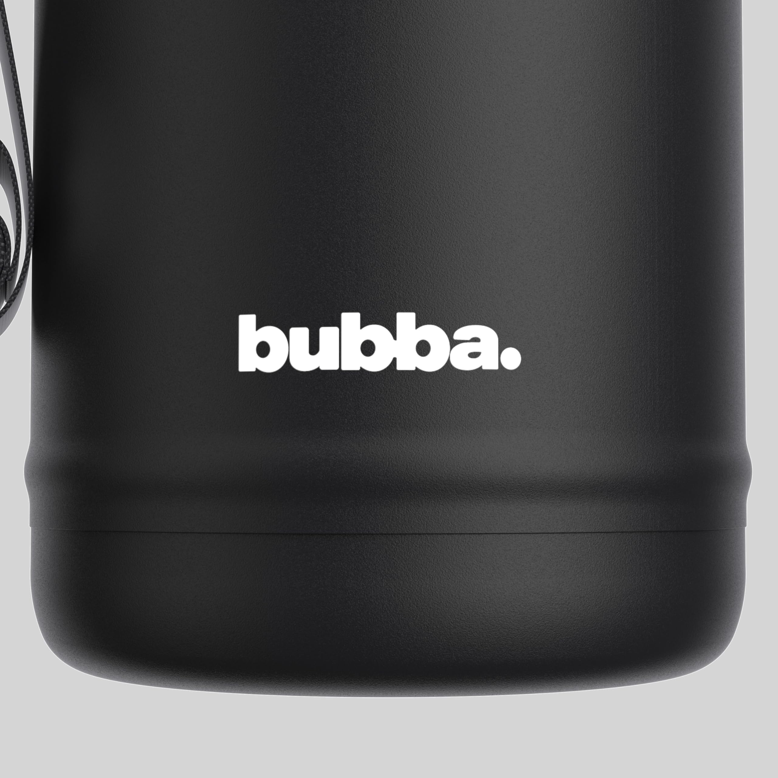 Bubba next to a water glass for scale, large 64 oz capacity advantage
