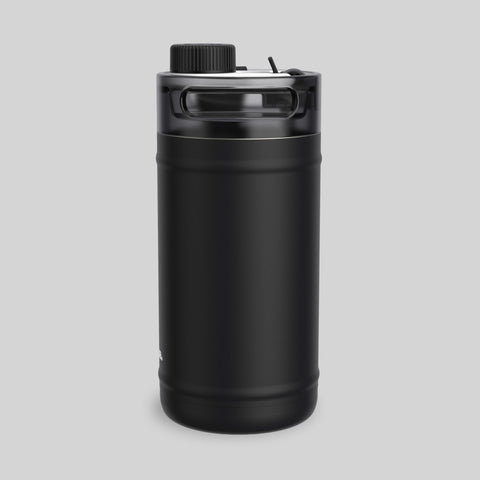 Bubba close-up of multi-function keg lid showing straw and spout, easy switching