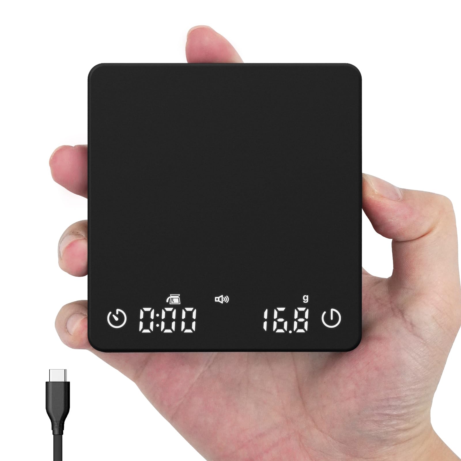bucanim scale front view showing compact platform and controls for precise dosing