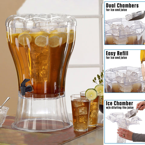 Buddeez removable ice cone close-up keeping drinks cold