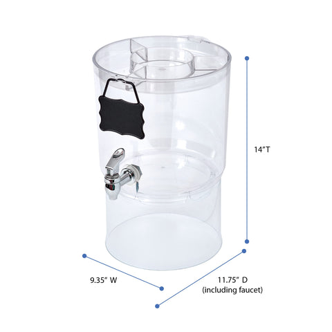 Buddeez next to a drinking glass to show scale and easy cup-filling height