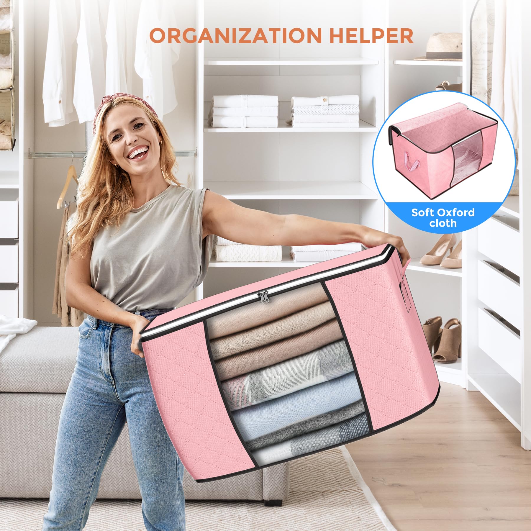 Budding Joy folded flat organizer illustrating compact off-season storage
