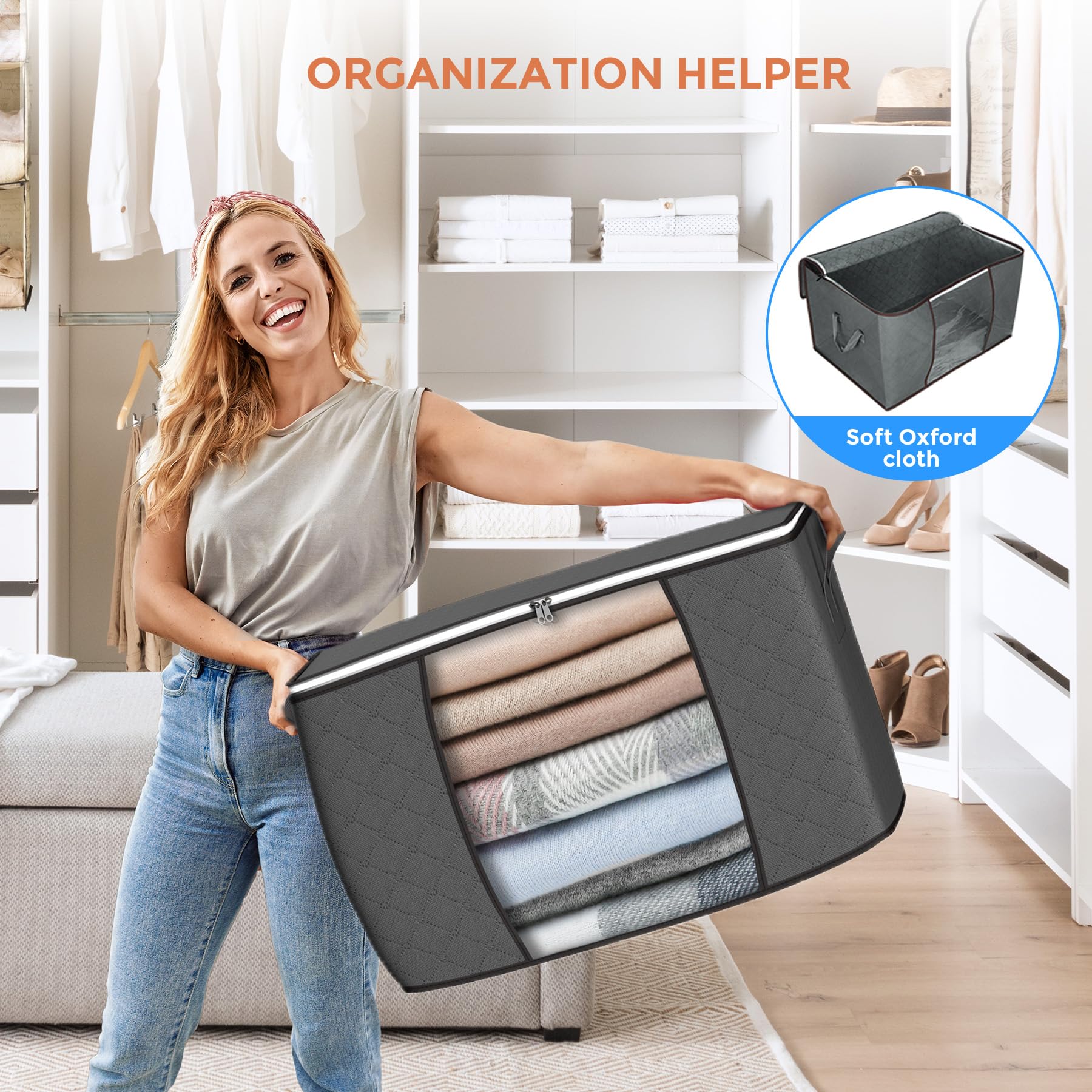 Budding Joy folded flat image highlighting compact storage benefit