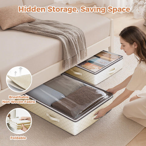 Budding Joy folded organizers packed in reusable bag for compact storage benefit
