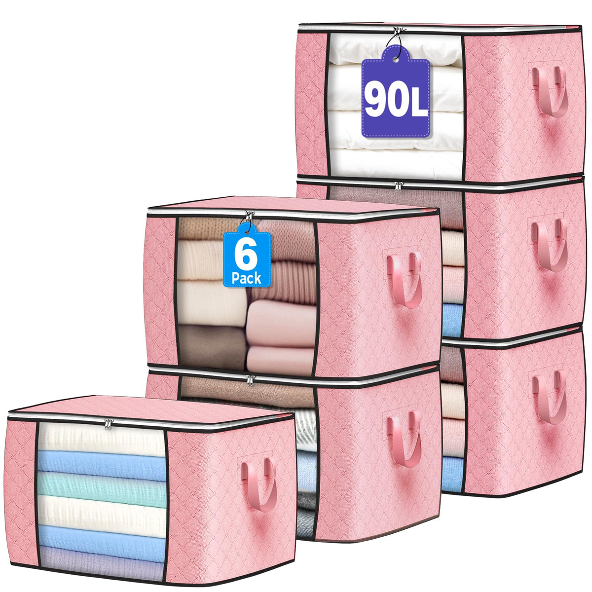 Budding Joy front view of six-pack bags showing organized storage benefits