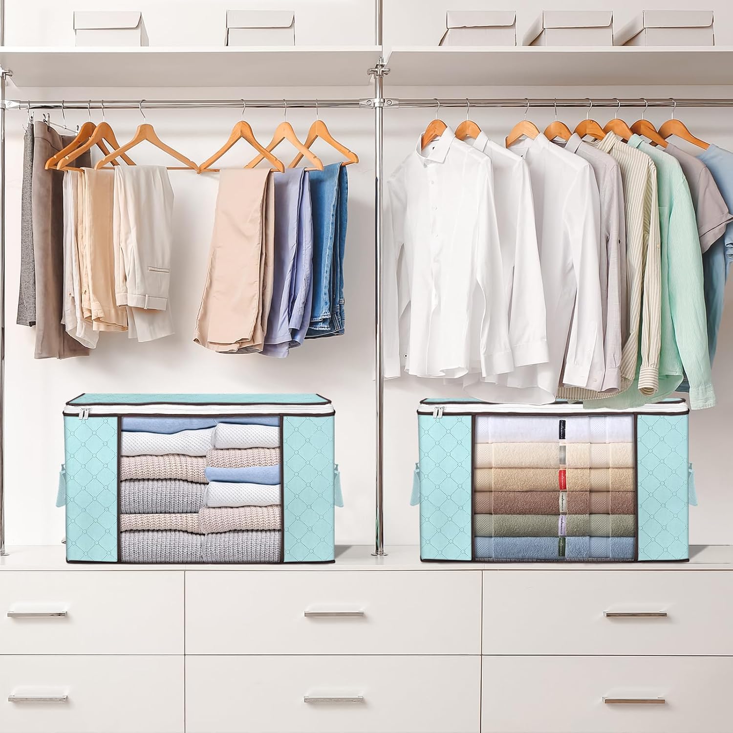Budding Joy in bedroom scene showing neat organization and tidy decor