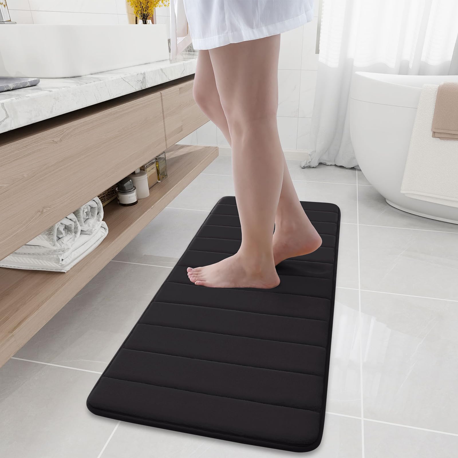 Buganda front view showing plush microfiber top and comfortable appearance for bathrooms