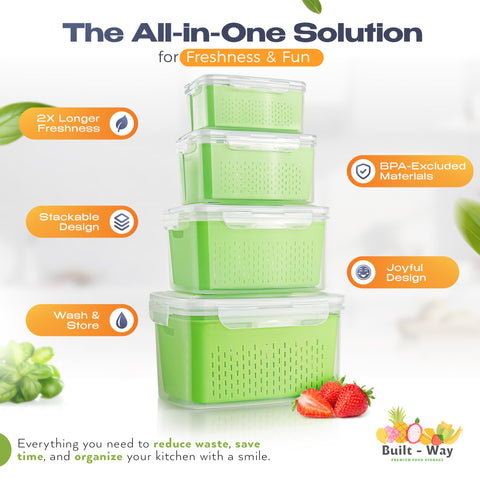 Built-Way container next to hand for size comparison showing compact convenience